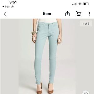 J BRAND Juniper Pastel Mint Green 811 SKINNY LEG